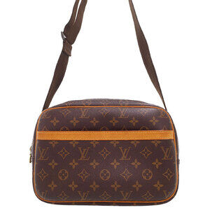 Louis Vuitton Monogram Leather Brown Reporter Shoulder Bag
